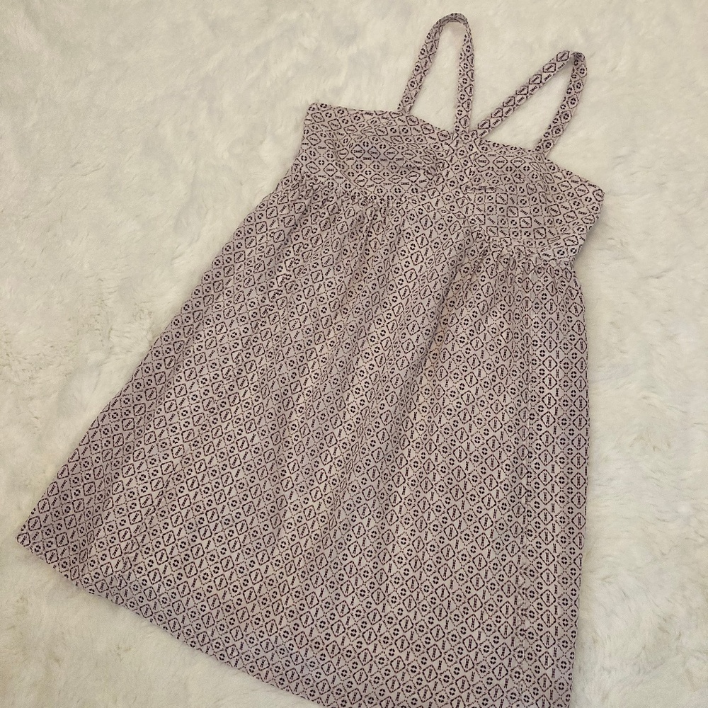 Madewell Silk Convertible Halter Dress Echo Grid 6
